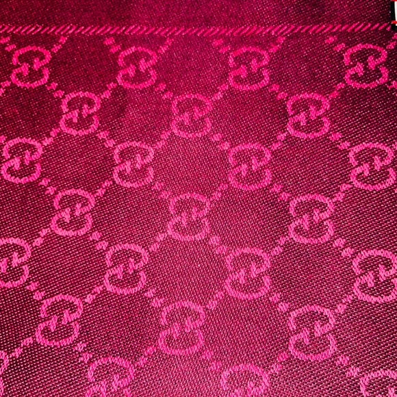 GG jacquard pattern knitted scarf - Picture 3 of 4